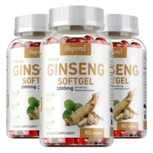 Red Panax Ginseng Supplement: Boosts Energy, Performance and Focus for Men and Women, Non-GMO