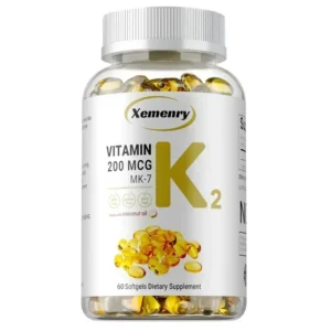 Vitamin K2 MK-7 Supplement: Supports Calcium Absorption, Bones, Joint, Immunity and Heart Health, Easy To Swallow 