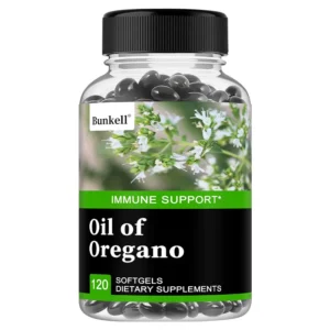 Oregano Oil, Vegan Liquid Capsules - Immune and Gut Support Supplement for Digestive Health